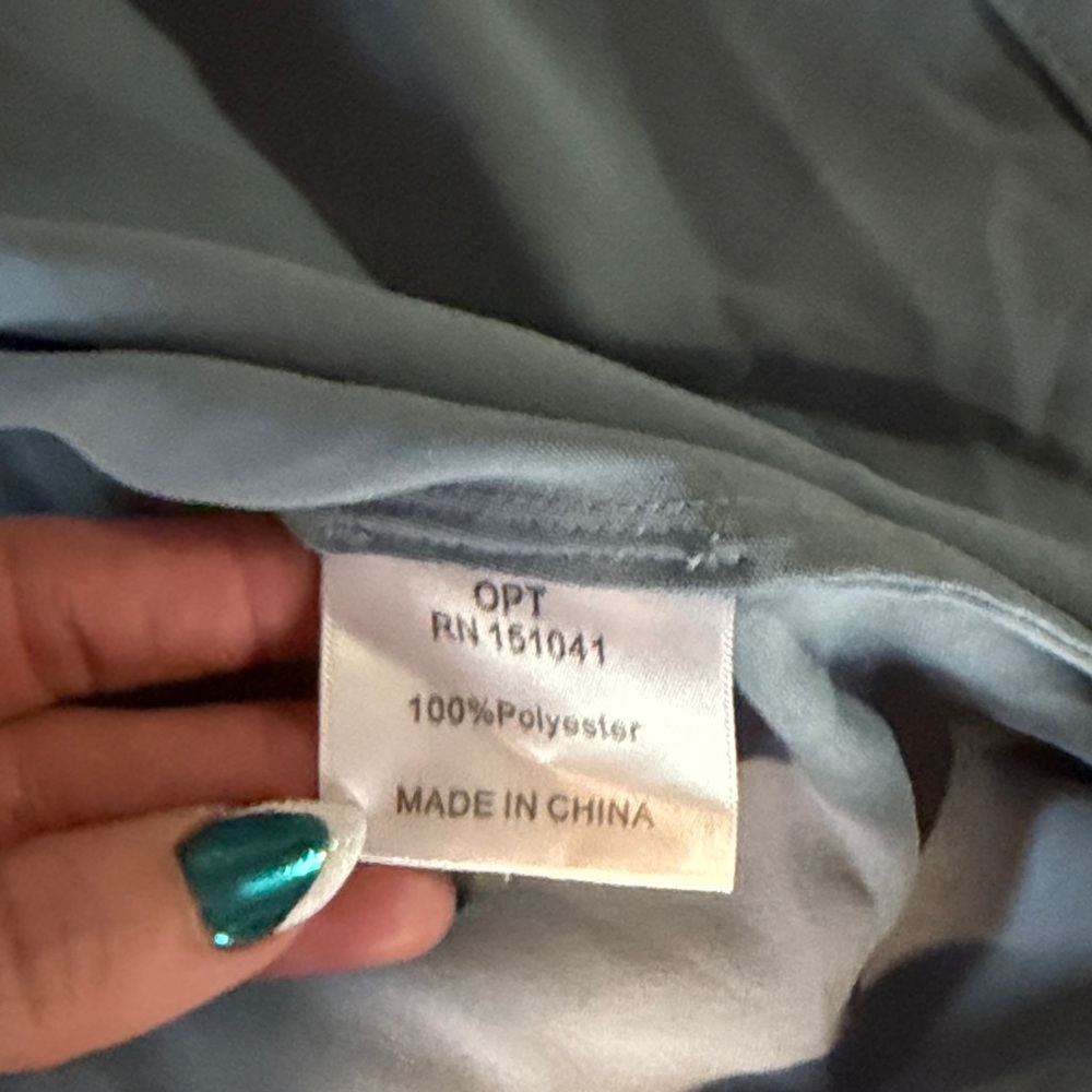 O.P.T X Emily Luciano Elegant Long Sleeve Light Blue Dress Medium New - Picture 3 of 8